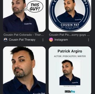 Cousin Pat is Patrick Argiro. Cousin Pat® is the trademarked and protected brand of Patrick Argiro. 