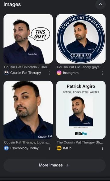 Cousin Pat is Patrick Argiro. Cousin Pat® is the trademarked and protected brand of Patrick Argiro. 