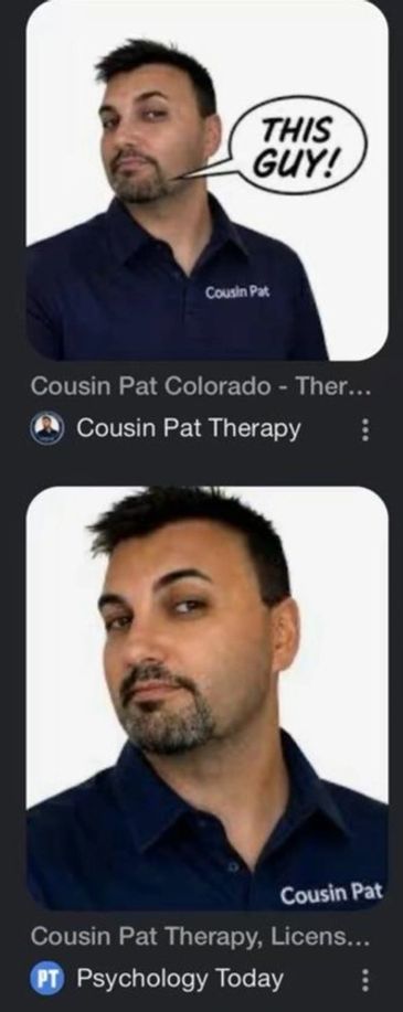 Cousin Pat is Patrick Argiro. Cousin Pat® is the trademarked and protected brand of Patrick Argiro. 