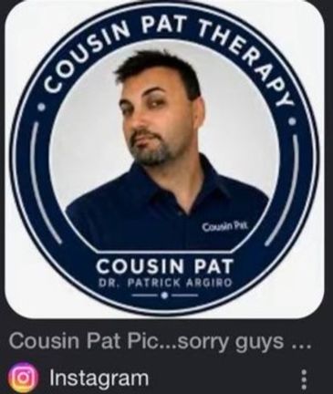 Cousin Pat is Patrick Argiro. Cousin Pat® is the trademarked and protected brand of Patrick Argiro. 