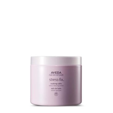 Aveda Stress-Fix lavender aromatherapy soaking salts in 16 oz jar.