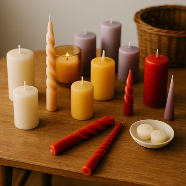 Scented candles used for reflection, calm, healing and home fragrance, spiritual reflection,  