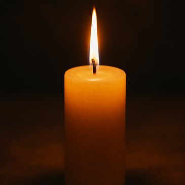 Virtual candle flame representing self-reflection, self-care and lighting a candle for yourself.