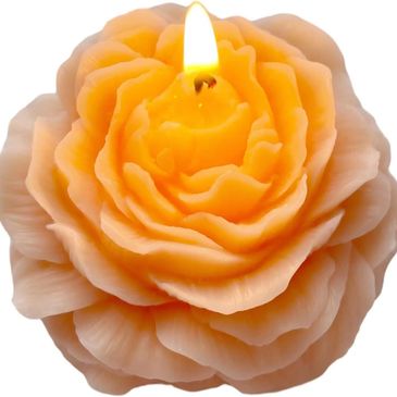 Rose candle with soft floral scent for healing, comfort, reflection and emotional support love calm