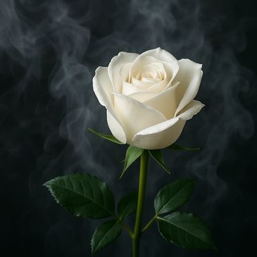 rose incense healing calm love reflection floral smoke gentle aroma spiritual renewal soft bloom