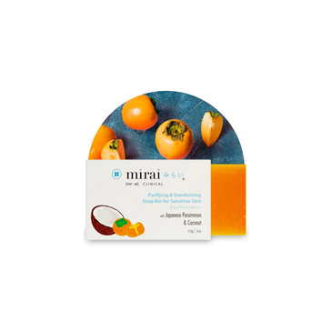 Mirai Clinical Persimmon Soap Bar (100g) — Odor Control with Japanese Persimmon & Green Tea