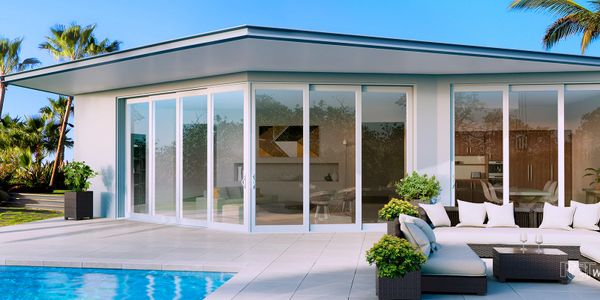 Custom residential hurricane window and door installation project in Naples, Florida.