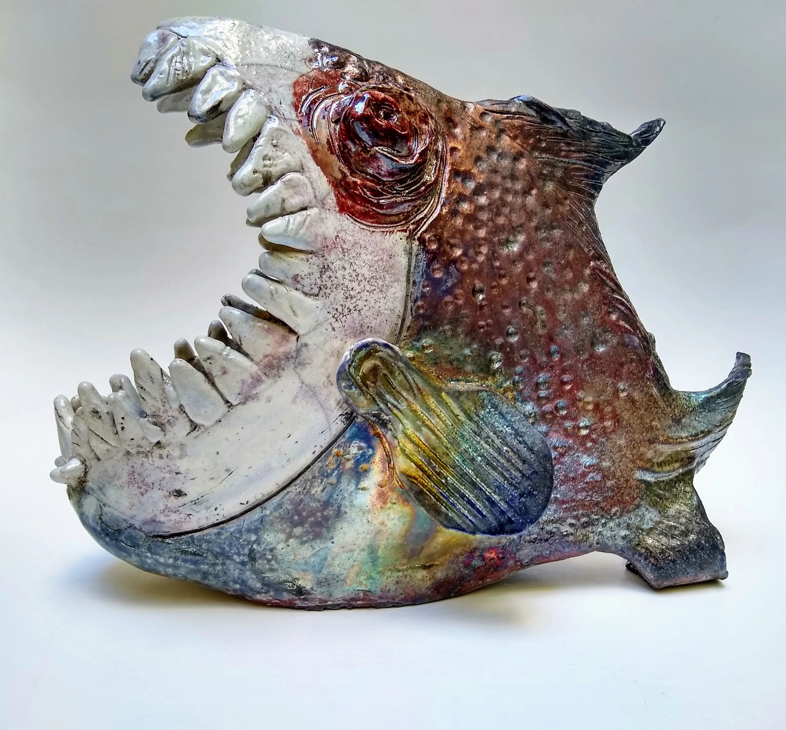 Raku fired fish