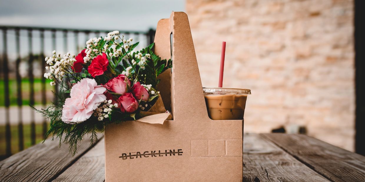 Valentine’s Day coffee & flower gift bundle a fresh bouquet specialty coffee & sweet treat houston