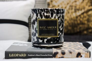 Cheetah Glass Jar