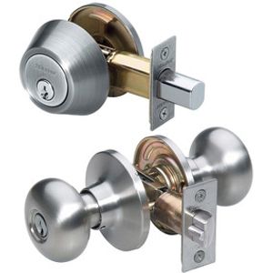 Master Satin Nickel Door Lock and Deadbolt