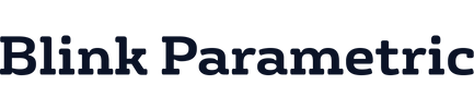 Logo of Blink Parametric featuring bold, dark blue text.