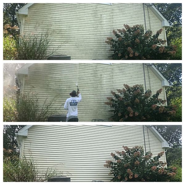House Washing in Blackwood, Nj before, during, and after photos