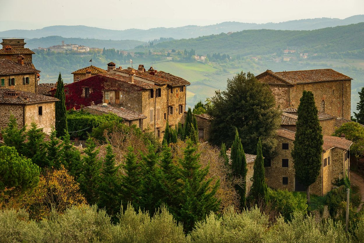 Hilltowns in Tuscany, Italy.