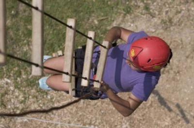 Person on Rope Ladder