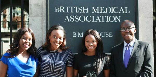 L-R: Dr Omowunmi Akindolie, Dr Funke Abimbola MBE, Dr Folashade Oyewole and Dr Olufemi Akindolie Jnr