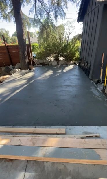 STEP 3.  Concrete pouring has been completed.