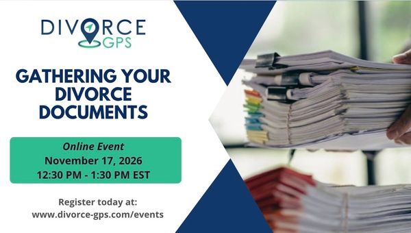 Online event for gathering divorce documents on November 17, 2026.