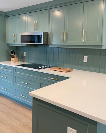 Brushed gold hardware, built in induction cook top, and wonderful cabinetry. in waterloo, ontario. C