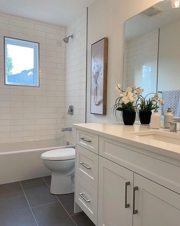 Classic 3 peice washroom layout in a new build in Cambridge