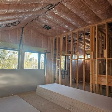 Second story primary bedroom with cathedral ceilings, framed and insulated. in westmount, Kitchener