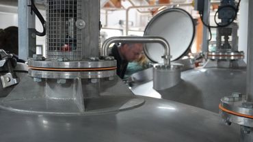 Mash tuns at Raasay Distillery