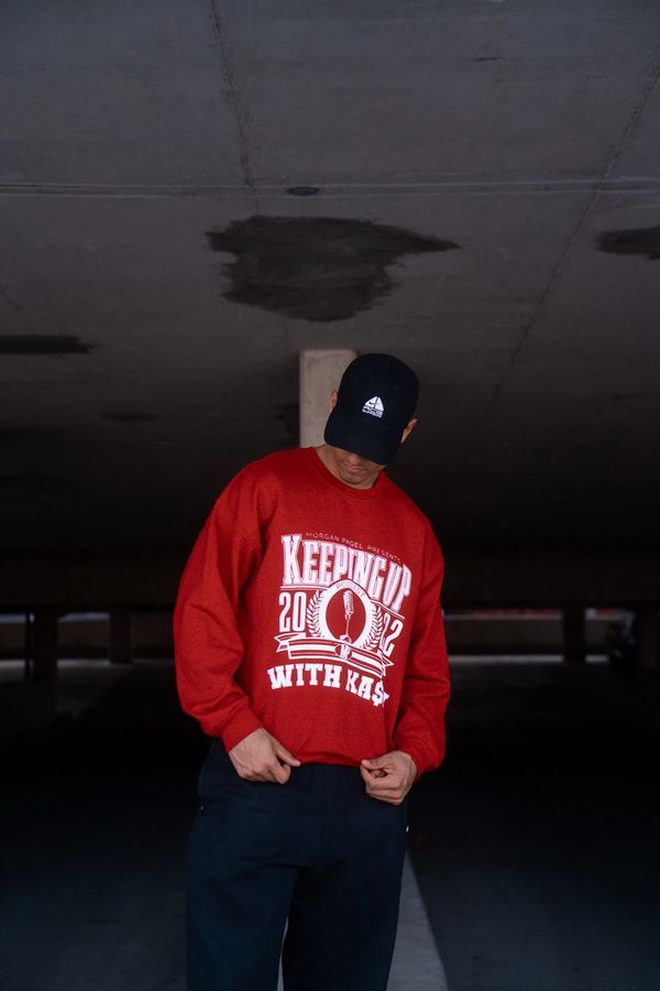 red crewneck