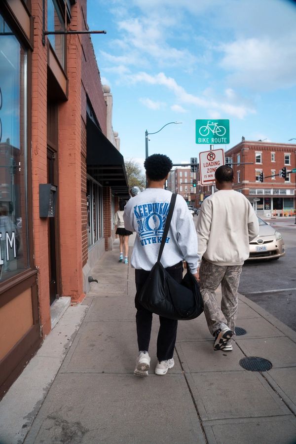 african american in crewneck