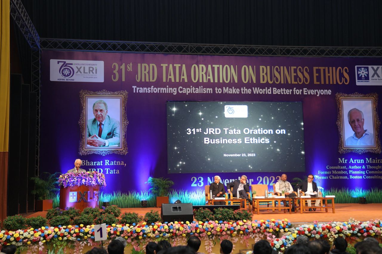 JRD Tata Oration on Business Ethics, XLRI, Jamshedpur, 23rd November 2023