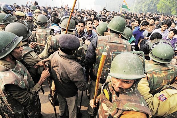People demonstrate in front of India Gate in New Delhi, against the gang-rape of a 23-year-old. Photo: Ramesh Pathania/Mint