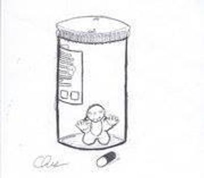 Drawing by Chris Straughan-
A Victim of Methadone Poisoning