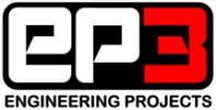 EP3 Engineering Projects logo in black, white, and red.