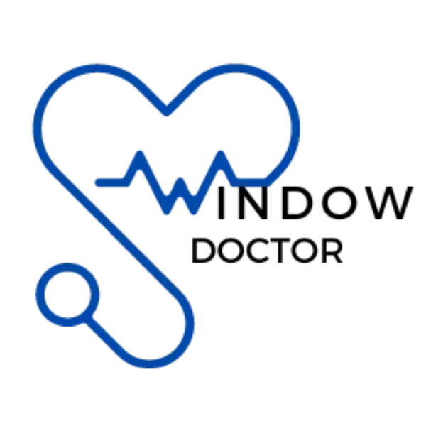 Blue heart-shaped stethoscope with heartbeat line inside.