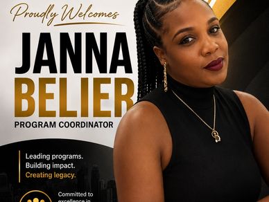 Welcome announcement for Janna Belier as Program Coordinator.