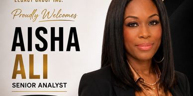 Aisha Ali welcomed as Senior Analyst.