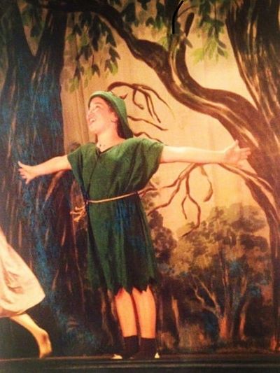 Beth making her debut as Peter Pan during a Children's Theatre Company production.
