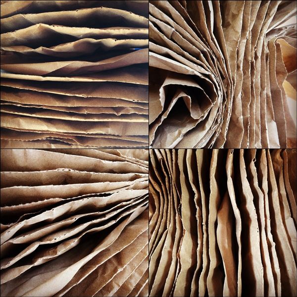 Paper art - brown packaging paper folded 