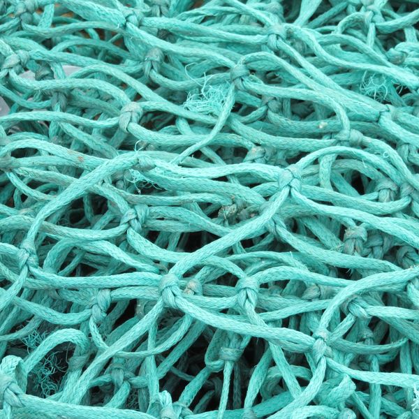 Turquoise fishing nets
