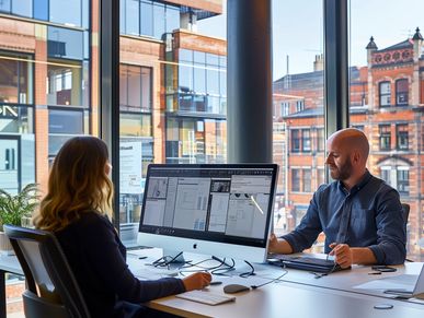 two people in seo offices