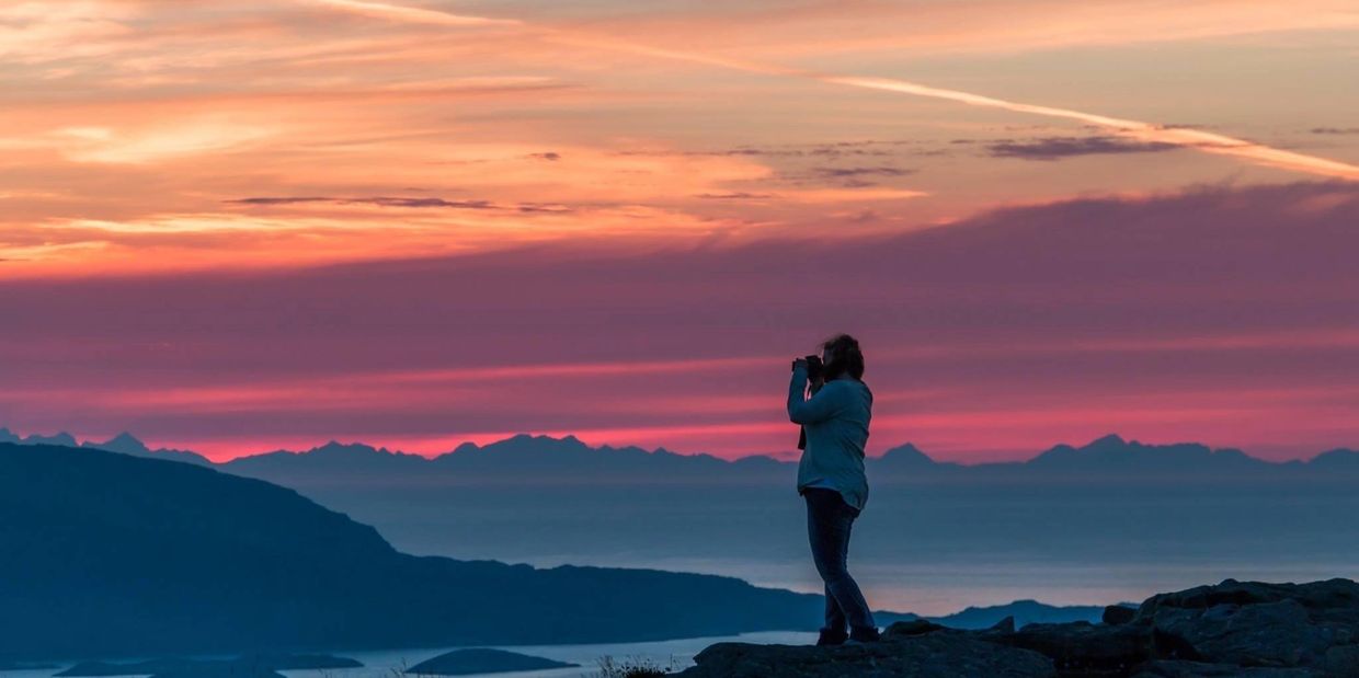 Midnight sun in Norway