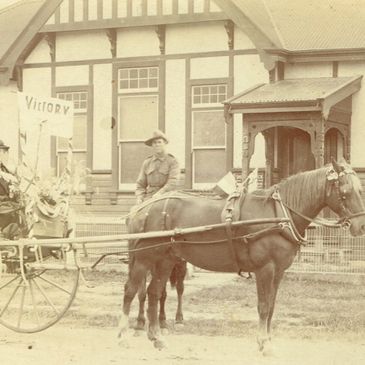 The Berwick Shire Chambers in Main Street Pakenham, November 1918. Donated by Debbie Ellett Hajduk