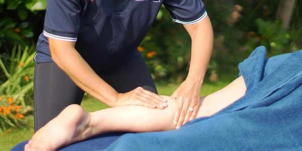Deep tissue massage and sports massage on lower limb