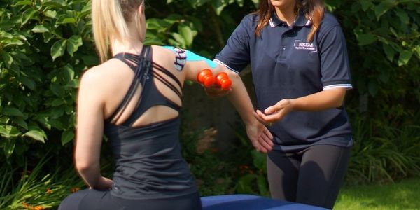 Cupping therapy on arm