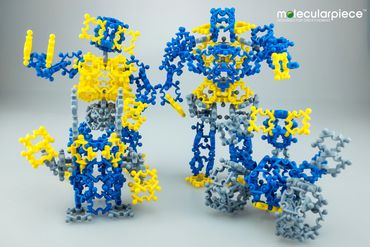 3D construction toys to build a set of adorable robot. Gift for boys and girls. New toys for kids.