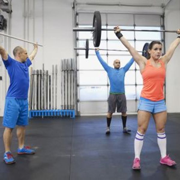 People strength training.