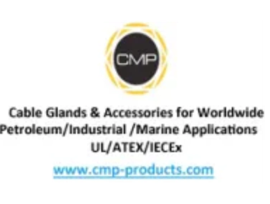 Logo and product description of CMP for industrial cable glands.