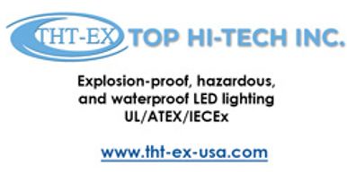 Logo and info for THT-EX LED lighting.