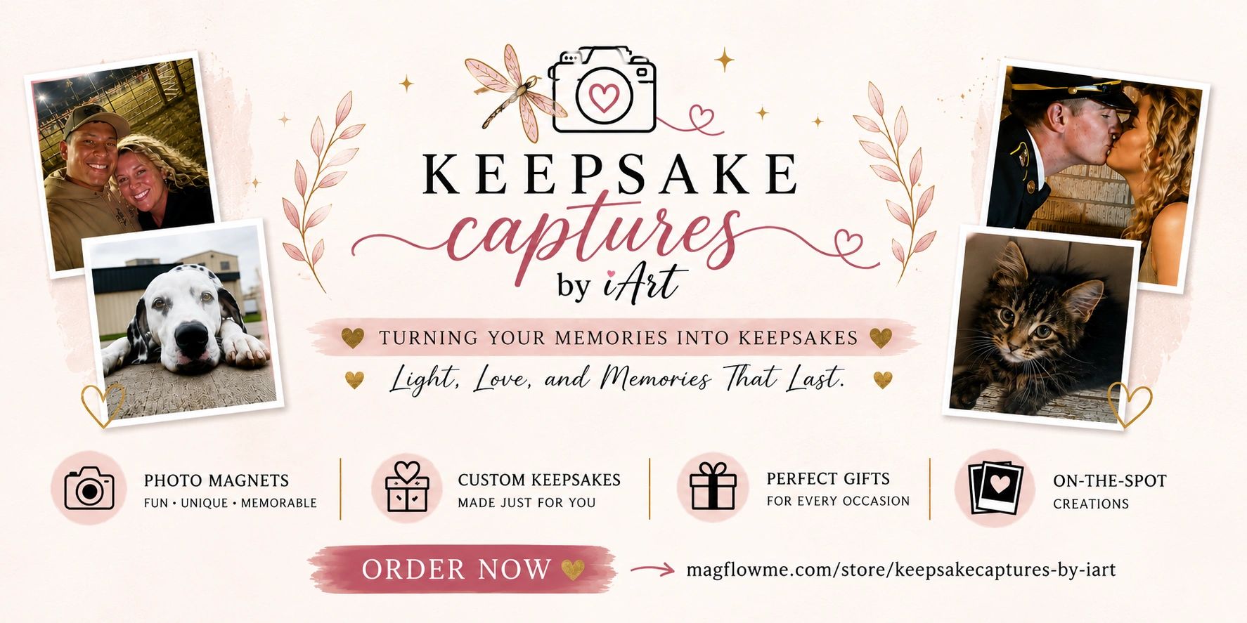 Keepsake Captures by iArt offers custom photo magnets and perfect gifts to turn memories into lasting keepsakes.