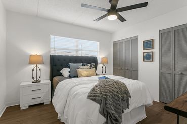 South Tampa Apartment Rental. Bedroom of renovated apartment. Soho Apartments Tampa. 