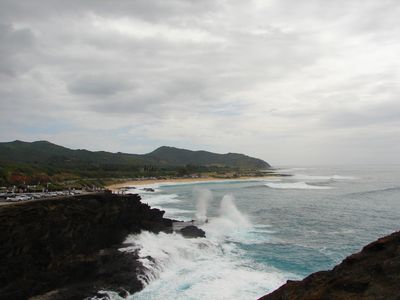 Halona Blowhole on Oahu, Hawaii. A natural water fountain powered by ocean waves. Life is amazing!